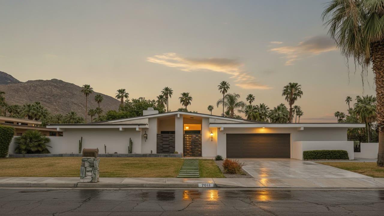 Same home exterior transformed to the Wet Concrete look by PropWalk