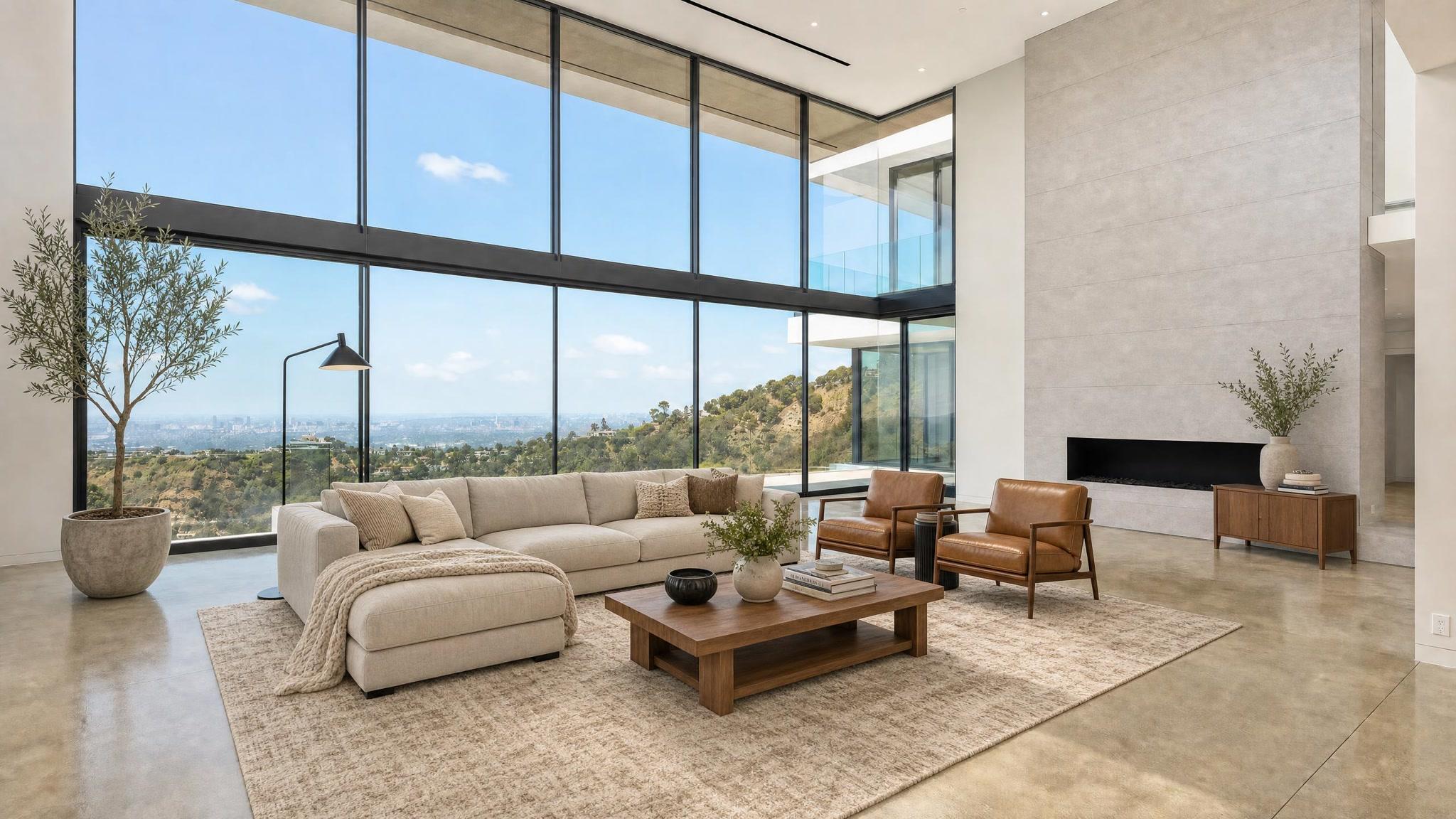 Same great room fully staged by PropWalk